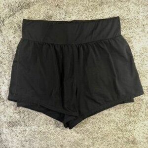 Fabletics Shorts With Spandex Liner Black